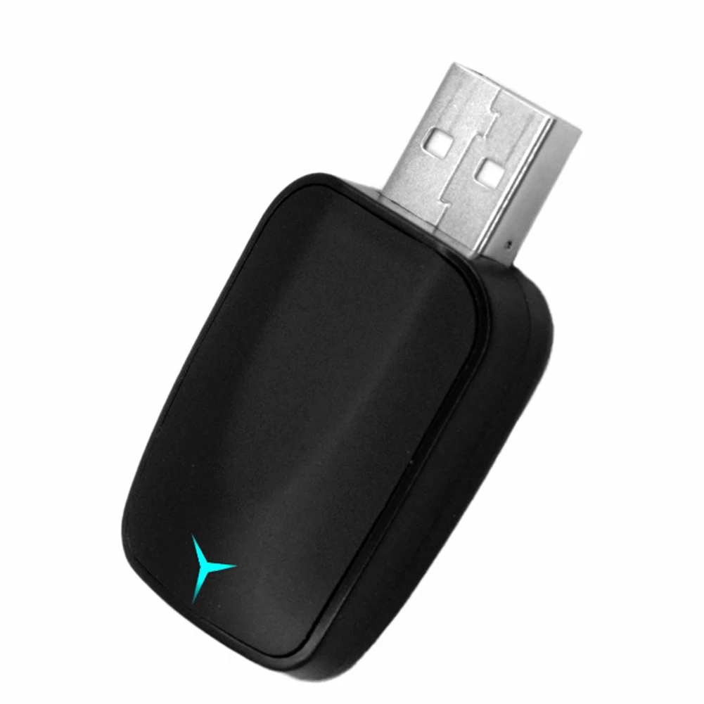 

Беспроводной черный беспроводной адаптер 2 в 1, USB-интерфейс, голосовое управление, беспроводное подключение, автомобильное аудиосистема для Android Auto