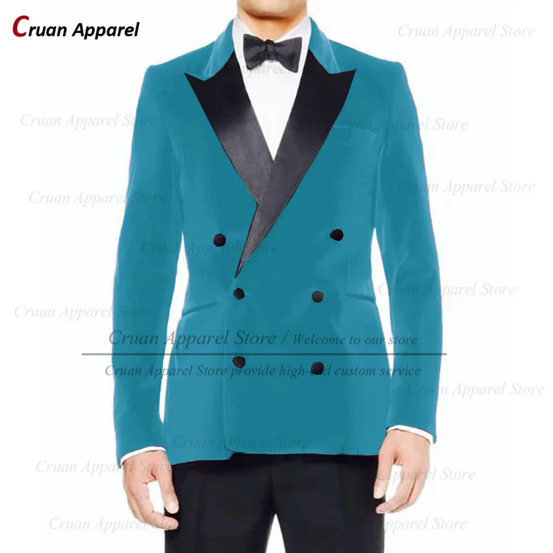 

Fashion Men Suit Velvet Blazer Wedding Party Peaked Lapel Elegant Jacket Formal Gala Tailor-made Slim Fit Costume Coat(1 Pieces)