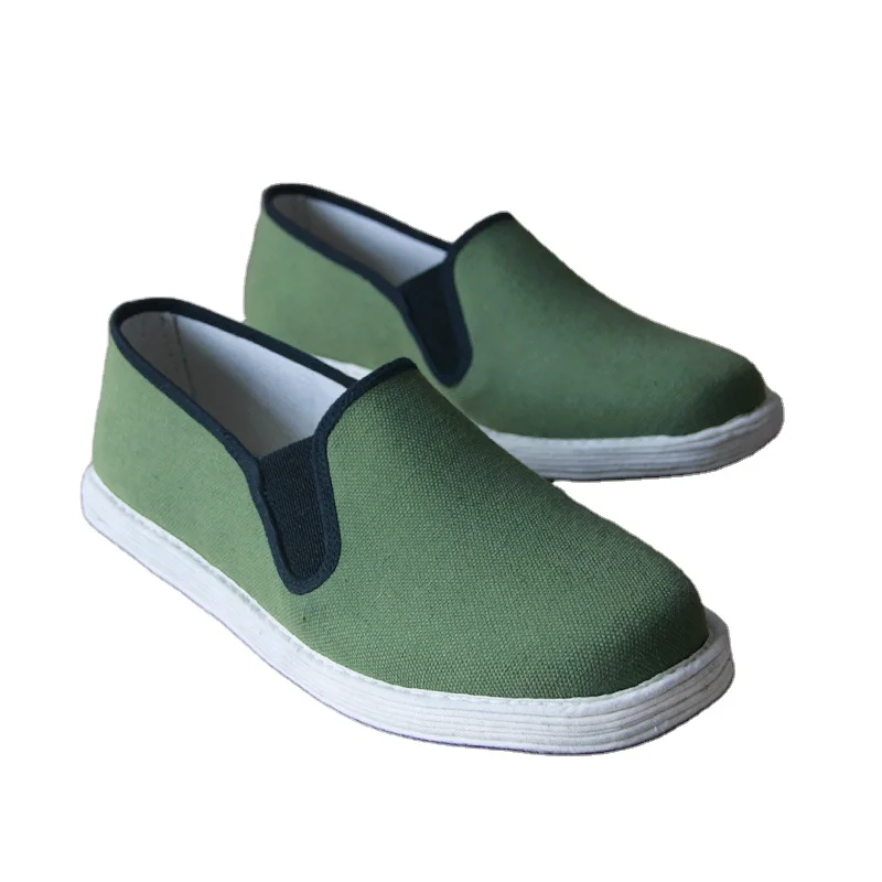 

Breathable and odor proof old Beijing Fabric Sport shoes fashion army green work leisure driving walking shoes Martial Arts