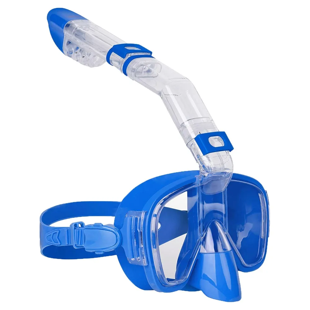 Anti-condens duikmaskers Geïntegreerde beademingsslang Waterdichte snorkelmaskerset Professionele lichtdoorlatendheid