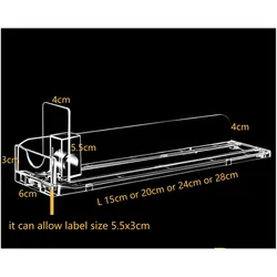 20pcs/lot Plastic Shelf Automatic Refill Pushing Pusher Supermarket Rack Cigarettes Products Unibody Single Side