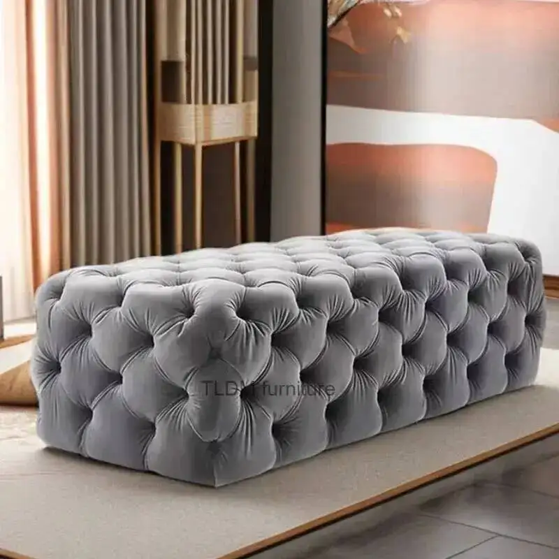 Minimalist Nordic Stools Modern Bench Living Room Furniture Footstool Doorway Shoe Changing Stool Creative Bedroom Bed End Stool