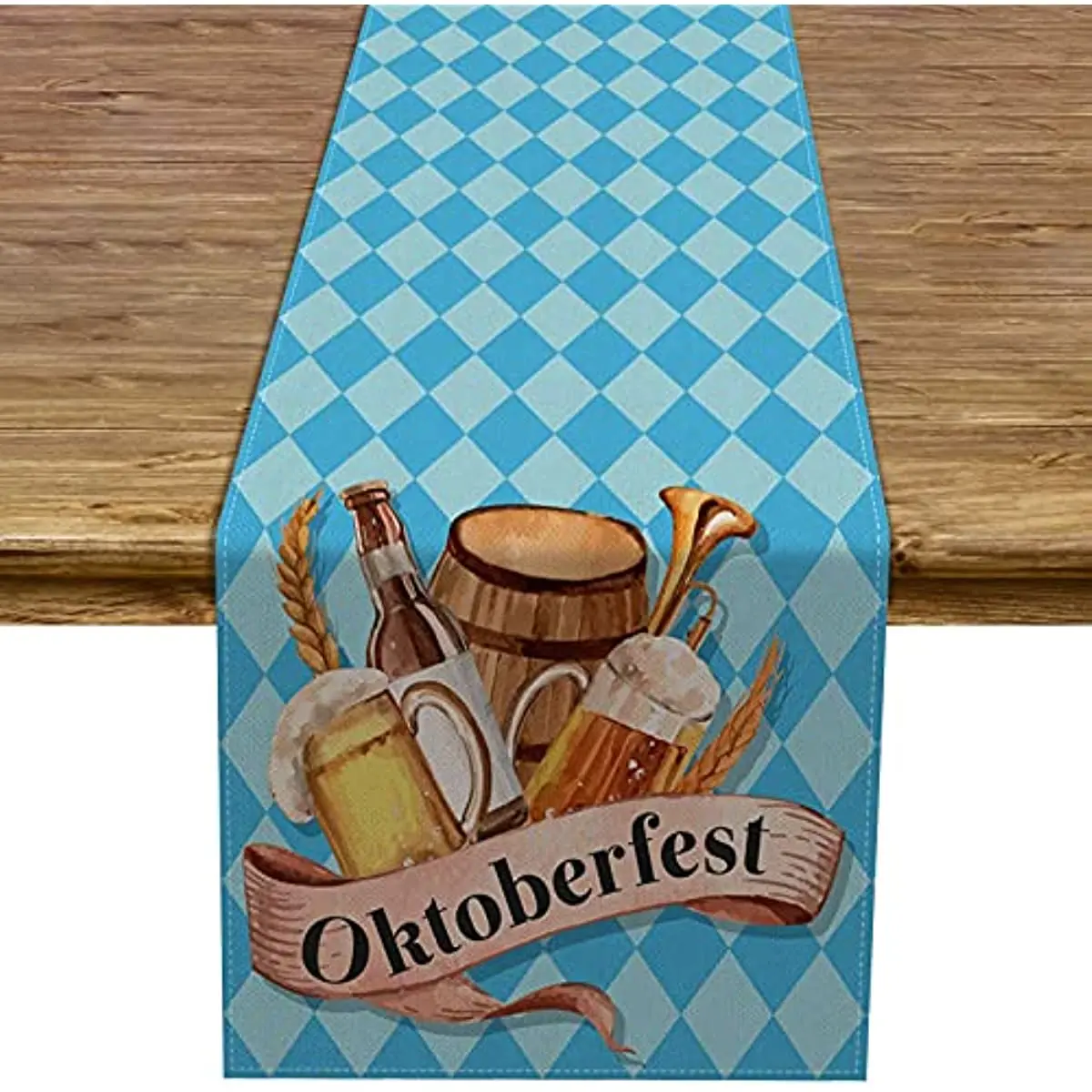 Linen Octoberfest Table Runner Germany October Beer Festival Celebration  Decoration Kitchen Dinning Room Decora