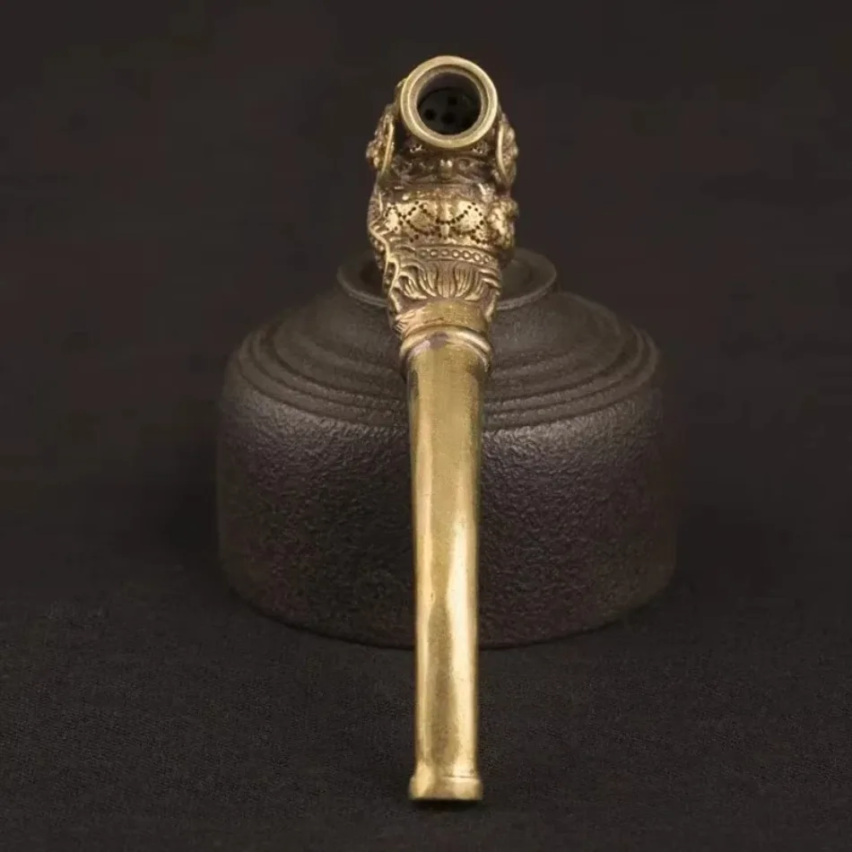 1 قطعة جديد بوذا رئيس بوذا الأنابيب أواني التدخين البرونزية أواني التدخين الحرف جمع الحلي