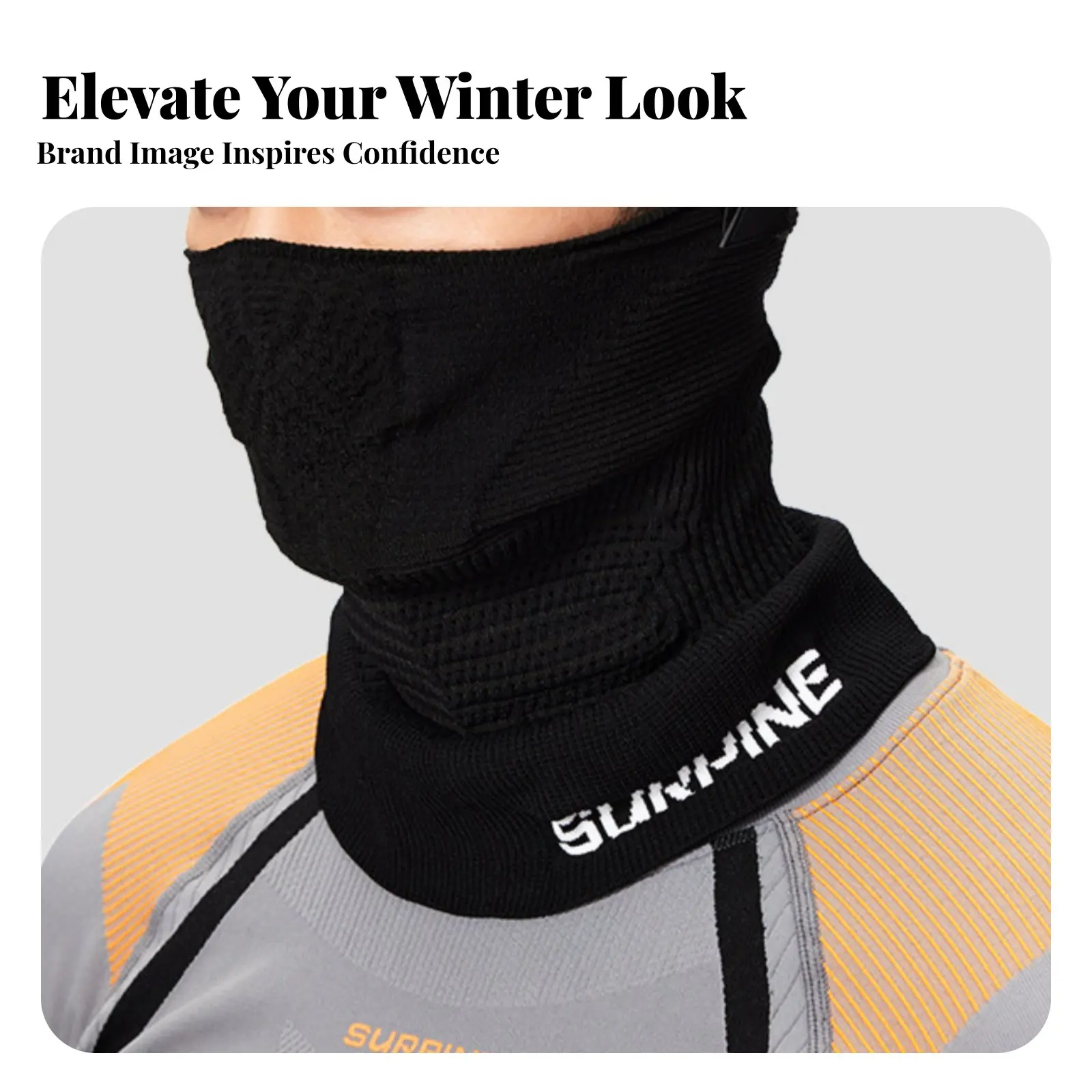 

Thermal Knitted Ski Face Cover, Ear-Hanging Windproof Breathable for Outdoor Activities