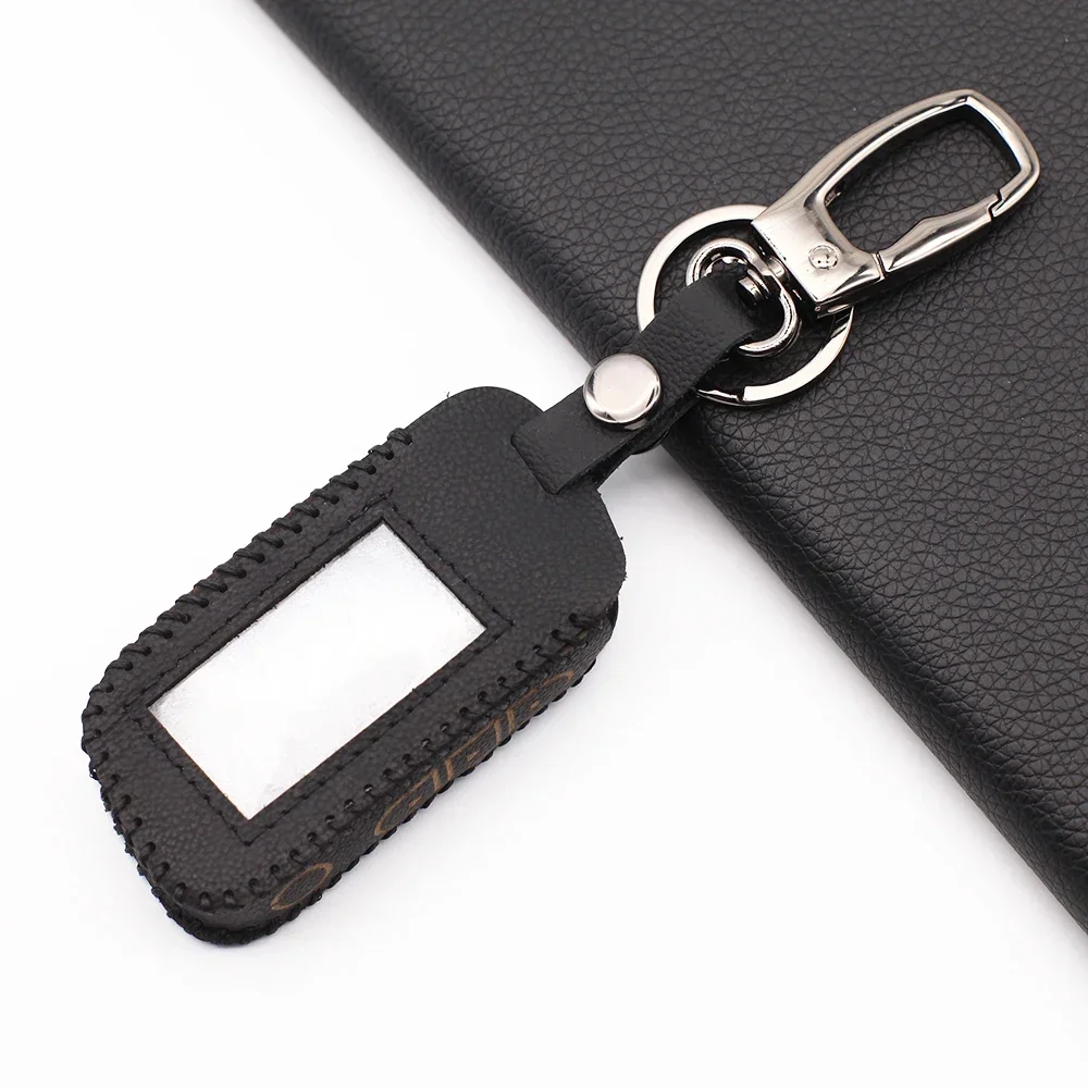 A93 New Fashion Style Leather Case For Starline A93 A63 Car Alarm 4 Buttons Remote Controller LCD Keychain Cover