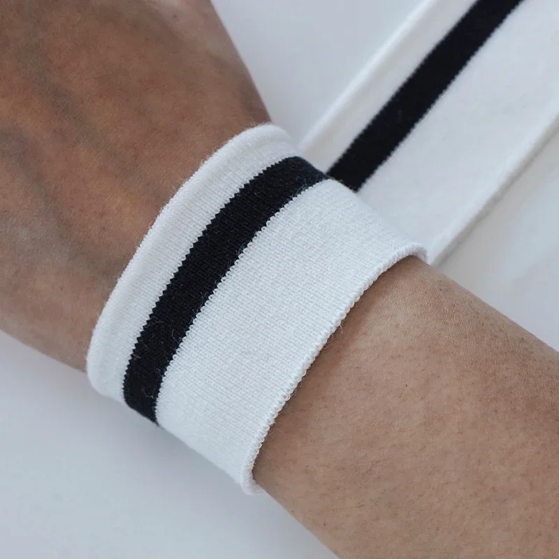 3.5x80cm Solid Color Stretch Knitted Rib Cotton Fabric For Collar Cuffs Hem Bottom DIY  Accessories Sewing Fabric TJ0510