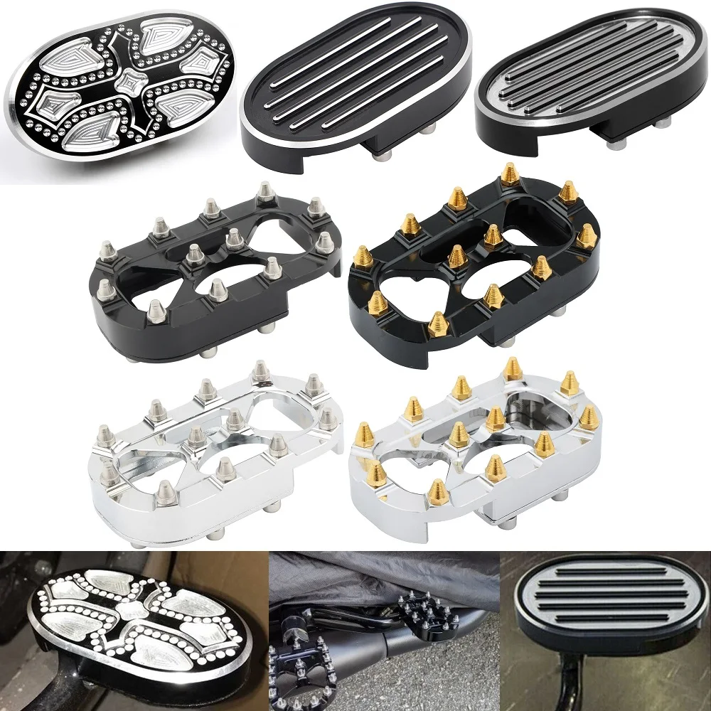 Motorcycle Foot Brake Pedal Pad Cover For Harley Sportster XL 883 1200 Dyna Wide Glide V-Rod Softail Night Street Rod 03-later