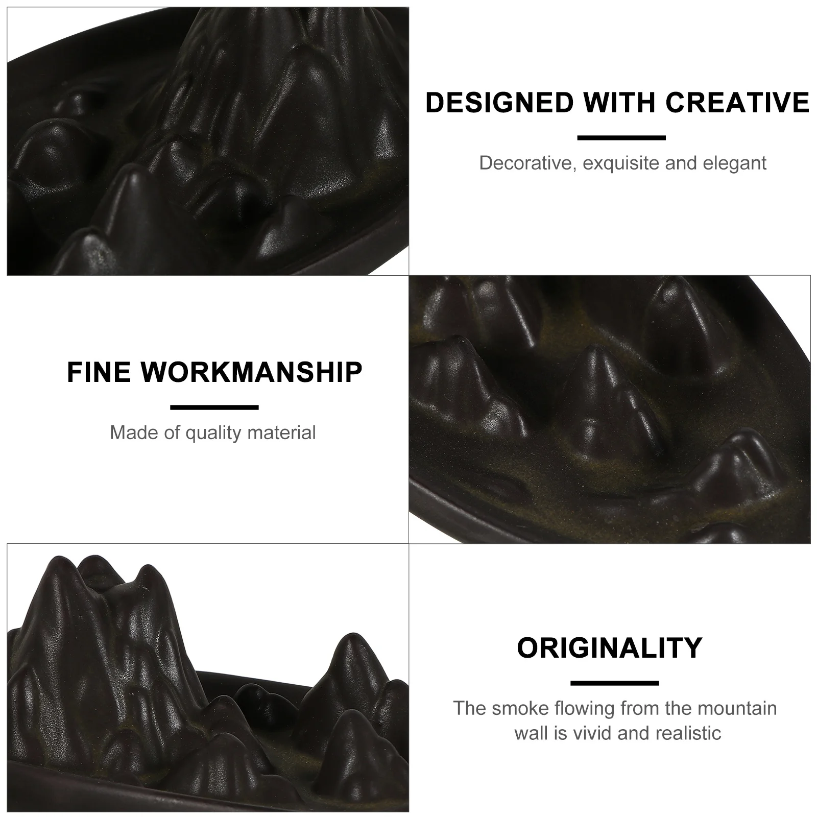 

1Pcs Backflow Incense Burner Ceramic Waterfall Incense Cones Holder Aromatherapy Stove Tea Room Office Home Decor