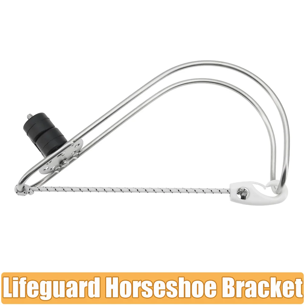 

Marine Hardware Boat Lifebuoy Ring Horseshoe Bracket Adjustable Swimming Ring Brackets Rustproof for Yacht Boat Life Buoy Holder