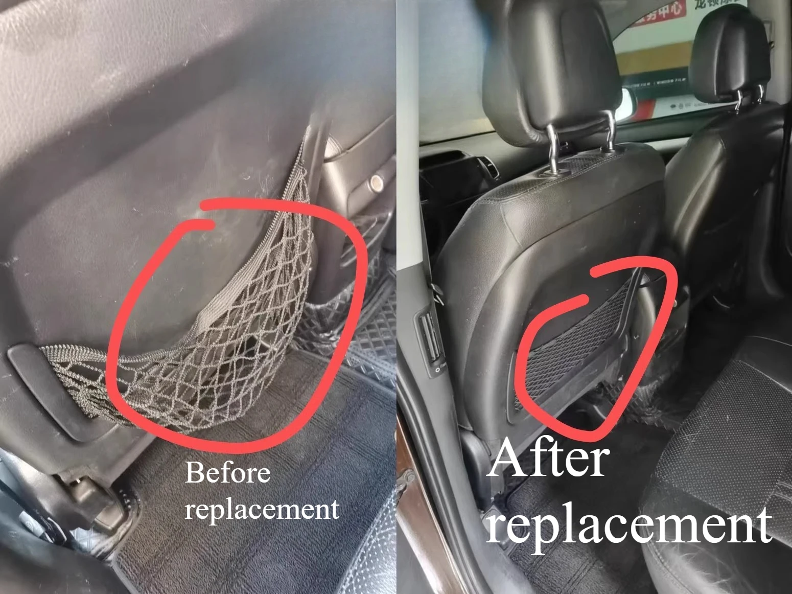 

One pair For KIA SORENTO#Carens Seat back net pocket Upgrade to ultra-high elasticity