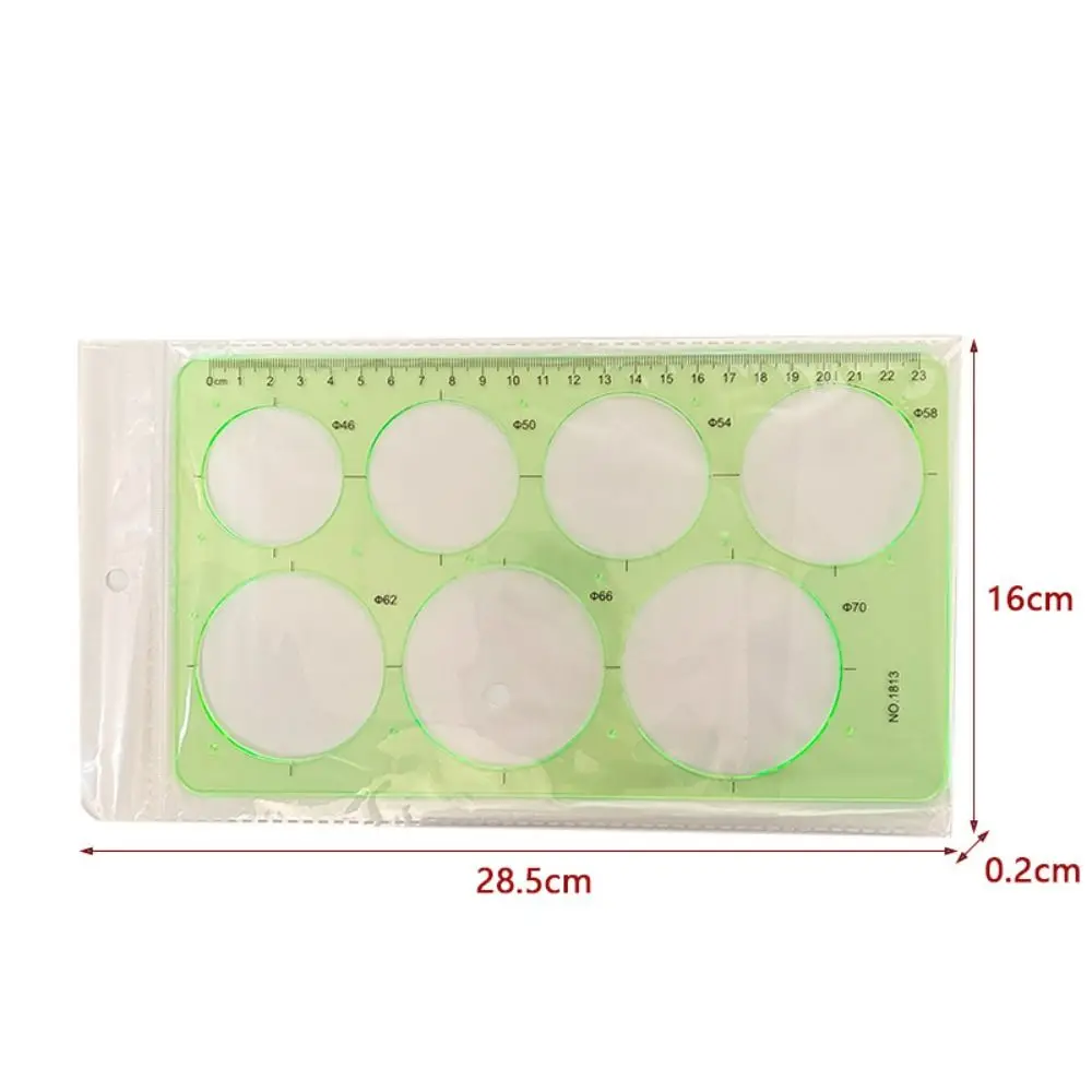 Modello geometrico Righello Disegno tecnico Righello ovale in plastica Studente di matematica Pittura Strumento di disegno Fornitura di disegno