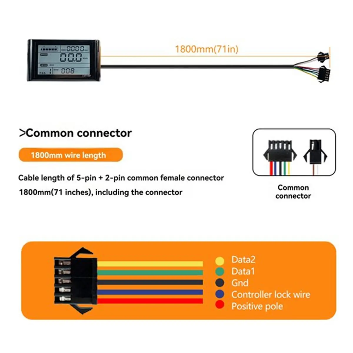 

AD10 48V-72V 80A Brushless Motor Three-Mode Controller+SW900 Display Kit for Electric Mountain Bike Scooter Modification