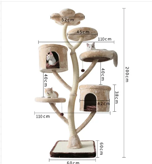 

Large Flower Cat Climbing Frame, High end Environmental Protection Cat Climbing Frame, Cat Scratching Pillar,