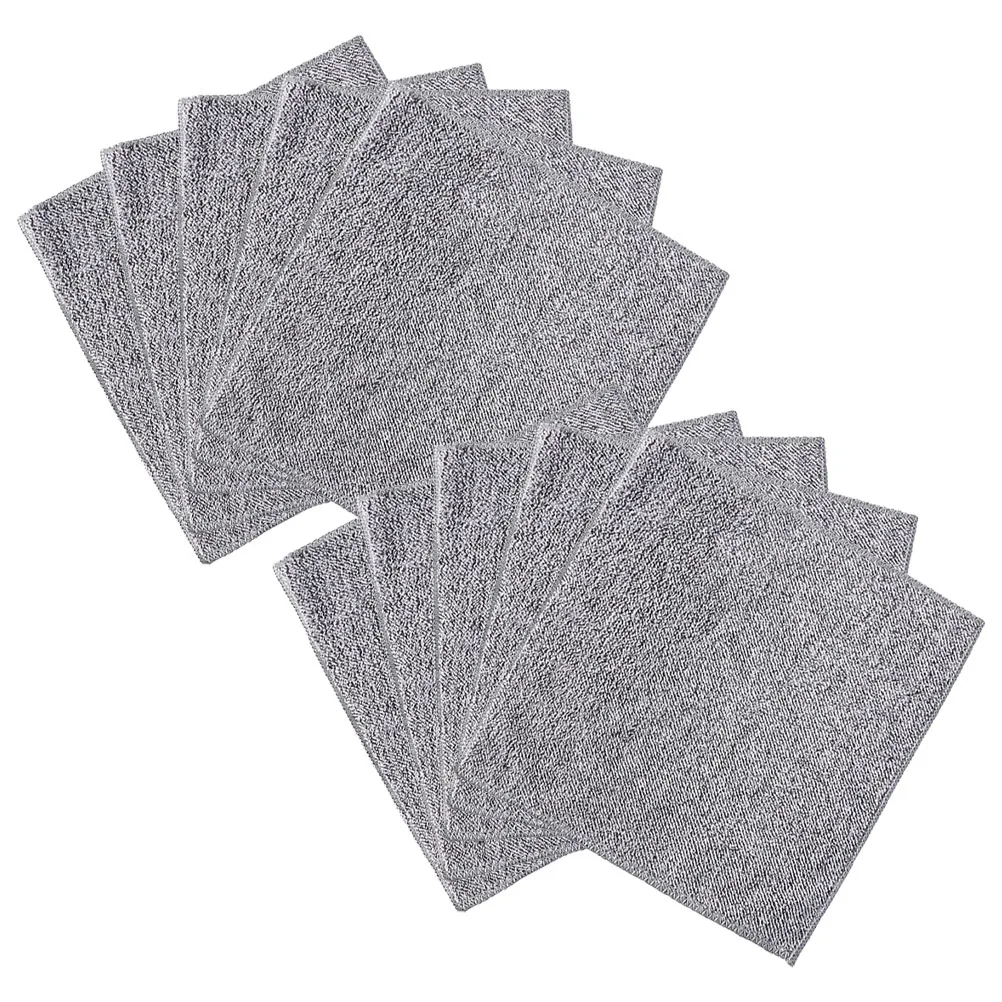 

10pcs Dishwashing Cloth Kitchen Scrub Towel Non Oily Bamboo Charcoal Fiber Multi Use Cleaning Cloth