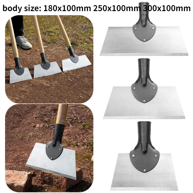 Garden Cleaning Shovel Manganese Steel Flat Shovel Garden Scraper Deicing Remove Manure Shovel Farm Weeding Planting Shovel