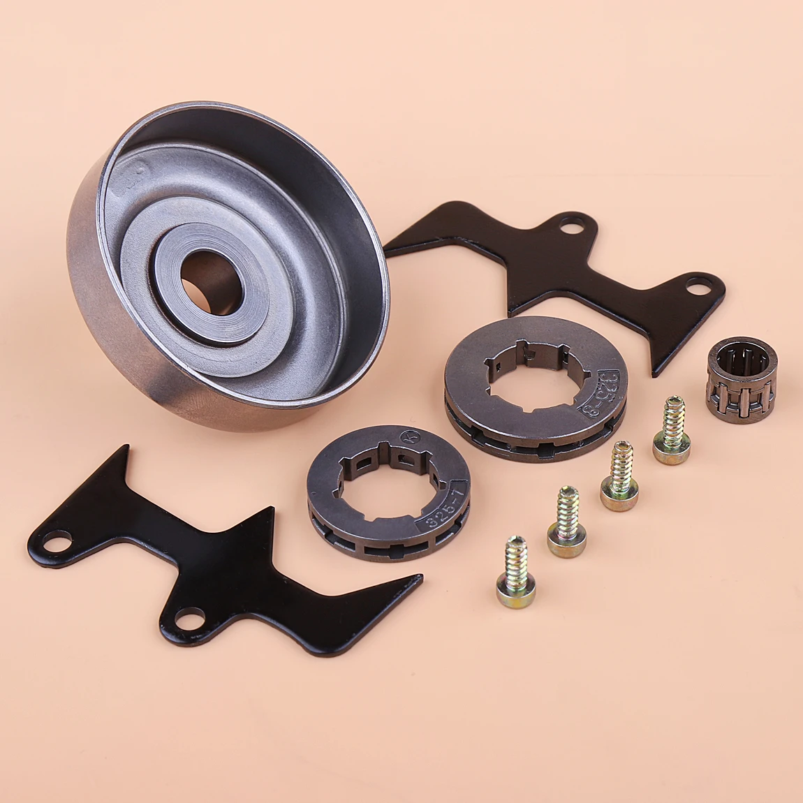 . 325 "roda dentada kit de aro do cilindro da embreagem para husqvarna 235 235e 240 240e 130 136 137 141 142 motosserra felling cão amortecedor pico rolamento