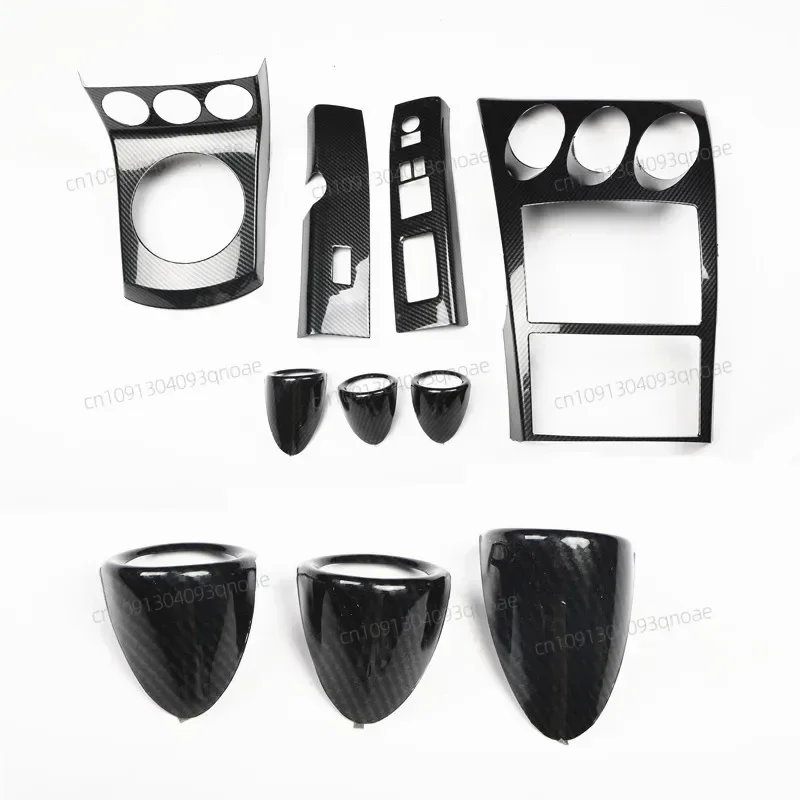 

For Nissan 350Z Z33 2003 2004 2005 2006 ABS Carbon Fiber Style Decoration Accessories Car Interior Gear Cover Trims Stickers