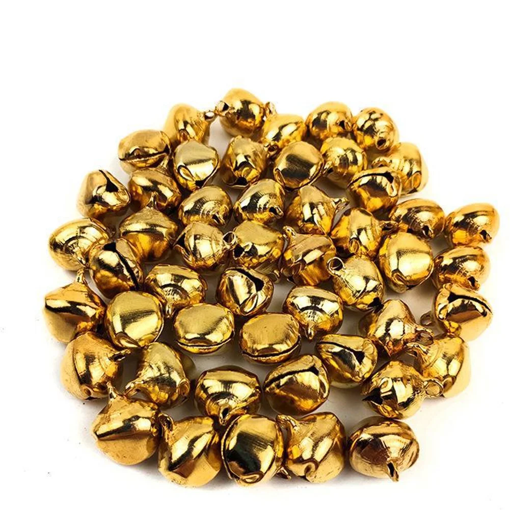 Christmas Tree Craft Bells Gold Parts Rust-resistant 6mm/8mm/10mm/12mm/14mm DIY Accessories Decoration Hanging