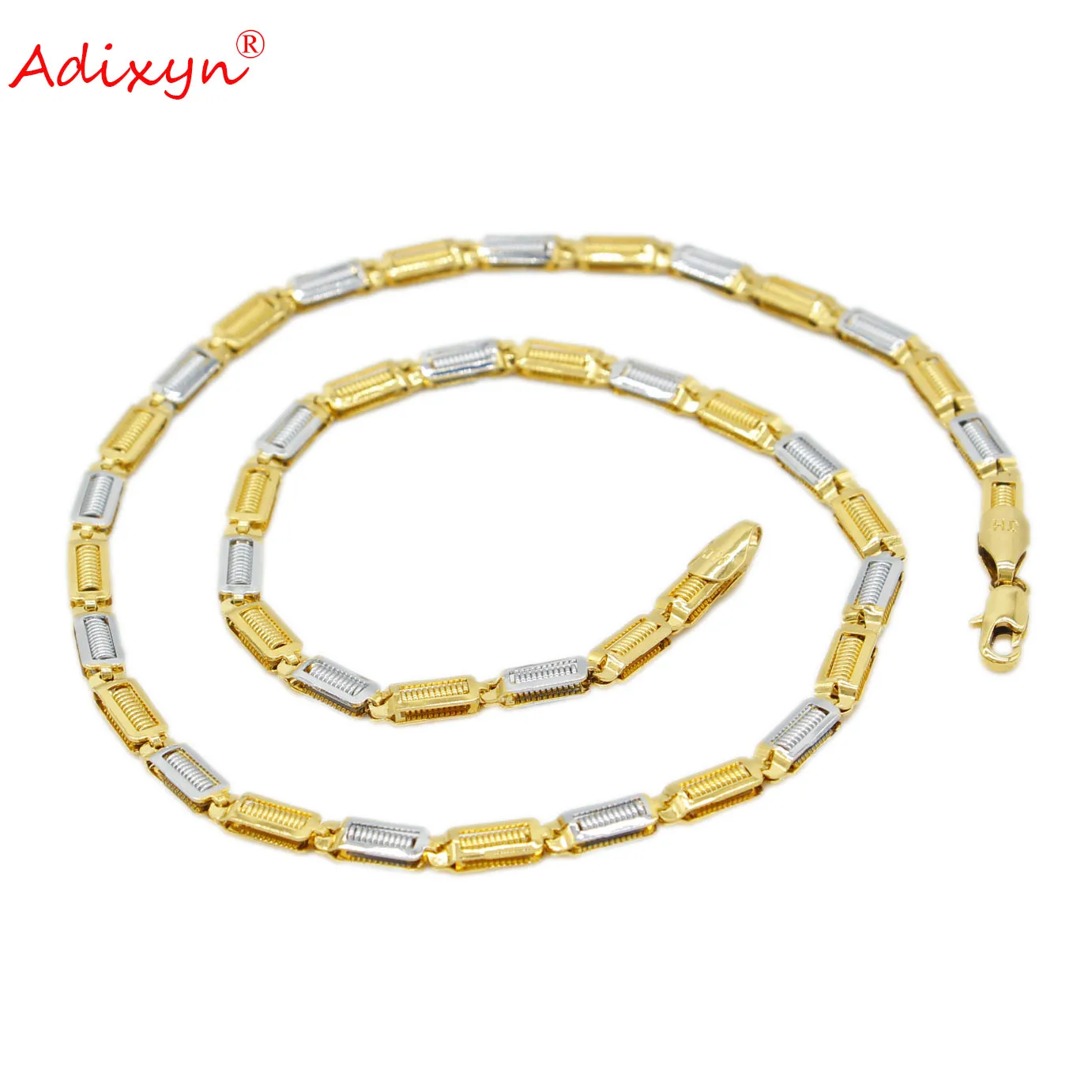 Adixyn (two desigh)Gold/Silver Color Necklaces for Women Men Necklace Jewelry Arab Middle East African Chokers Chain N03292