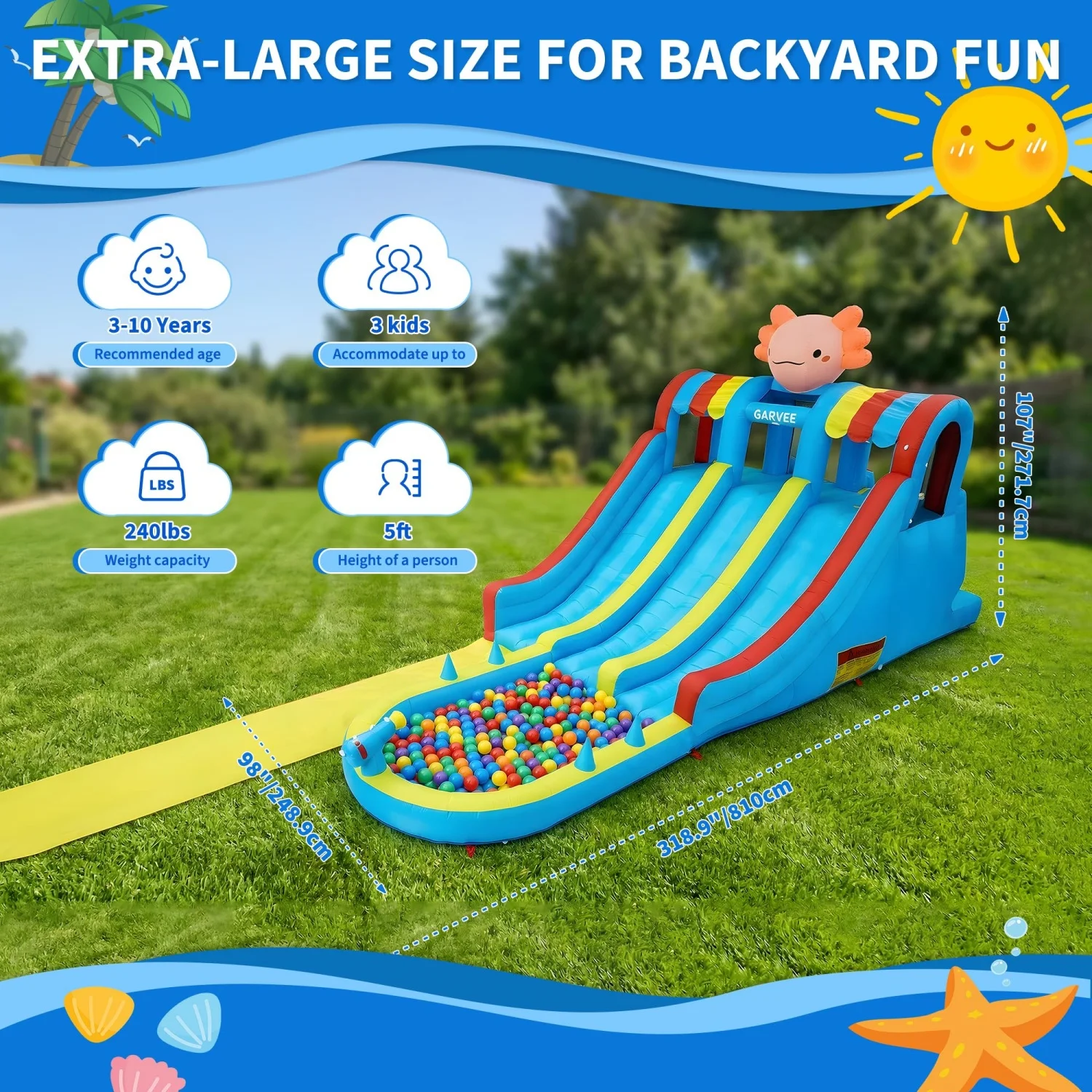 Inflatable Water Park Bounce H - Slip Slide Water Mat ulasan dan harga