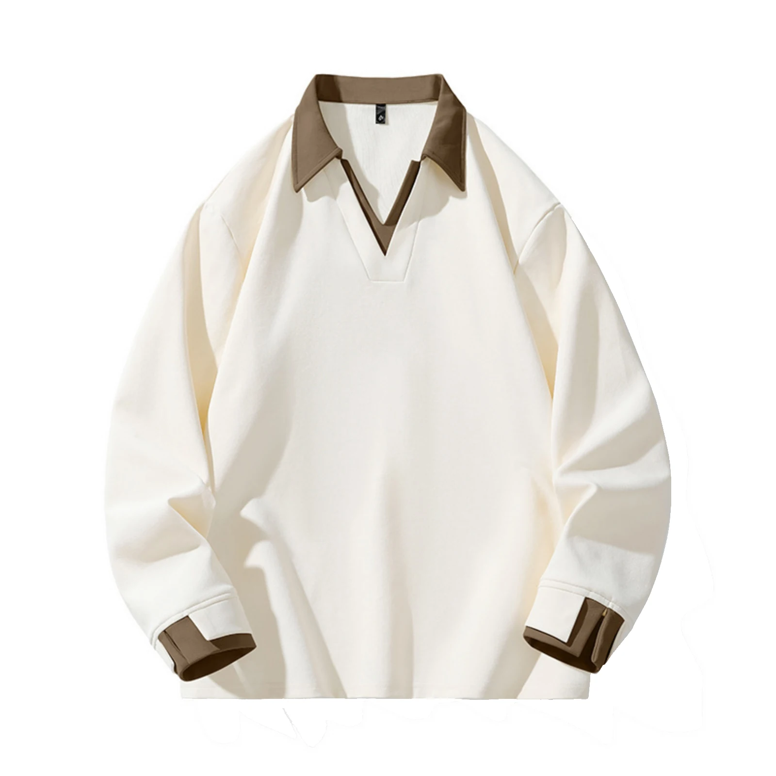 

Модный мужской повседневный топ из двух частей с цветными блоками и лоскутным стилем, мужской свободный топ с длинными рукавами и лацканами, удобная уличная одежда