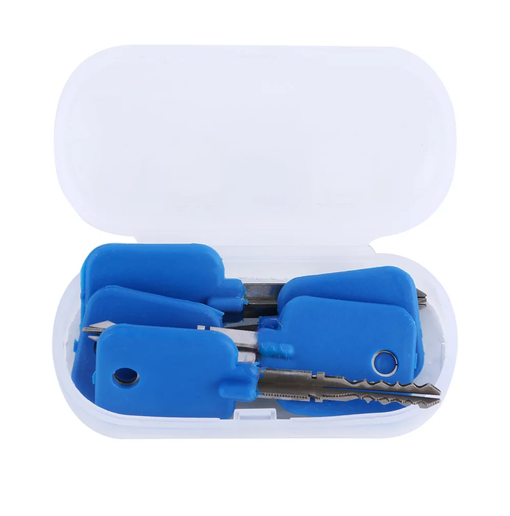 5PCS Cross LockPick Keys,Different Stainless Steel  Keys for Cross Locks,Locksmith and Beginner Training Tool