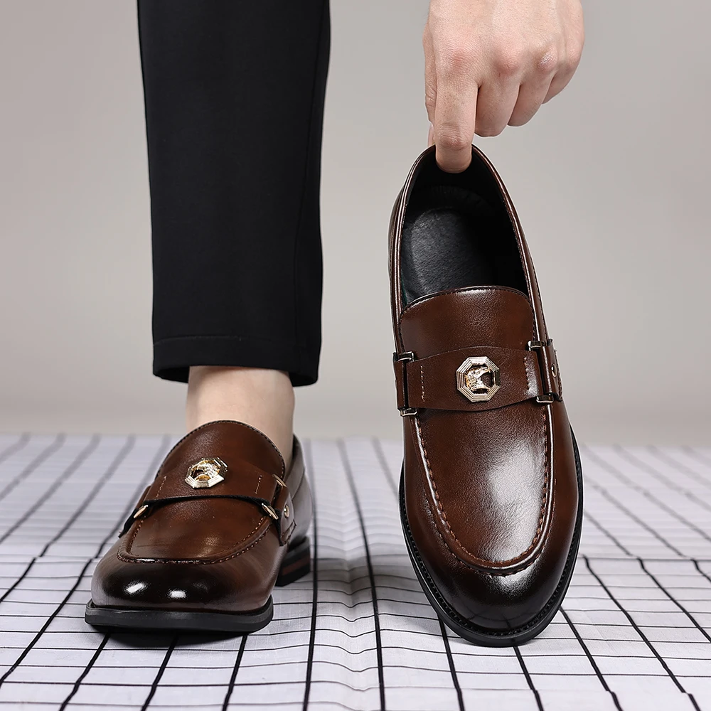 أحذية رسمية رجل فستان الزفاف أحذية خفيفة بدون كعب للرجل عادية الأعمال مكتب أحذية رجالي فاخرة مصمم Scarpe Uomo Eleganti Mocas