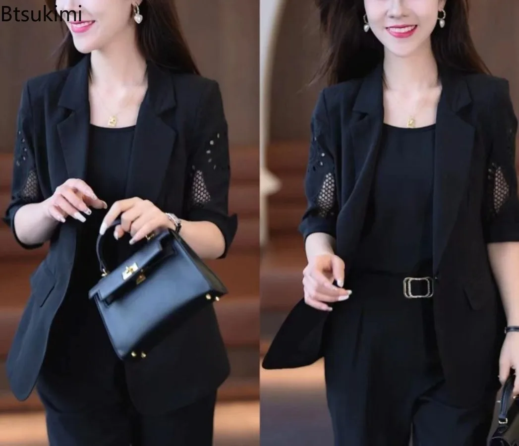 2026 Women's Three-piece Suit Sets Slim Fit Elegant Jacket+Vest+Pants Sets Solid OL Style Business Office Matching Sets Outfits