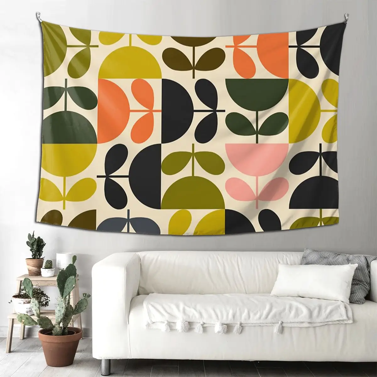 

Flower Stem Orla Kiely Pattern Tapestry Art Wall Hanging Aesthetic Home Decor Tapestries for Living Room Bedroom Dorm Room