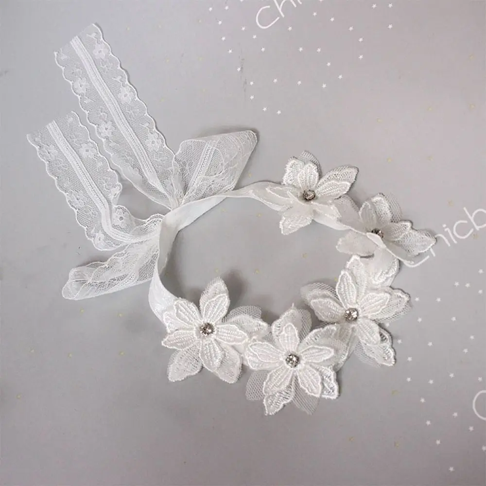 Summer Photography Props Butterfly Spring Lace Flower Baby Elastic Headband Infant Hairband Headdress Korean Style Hair Hoop