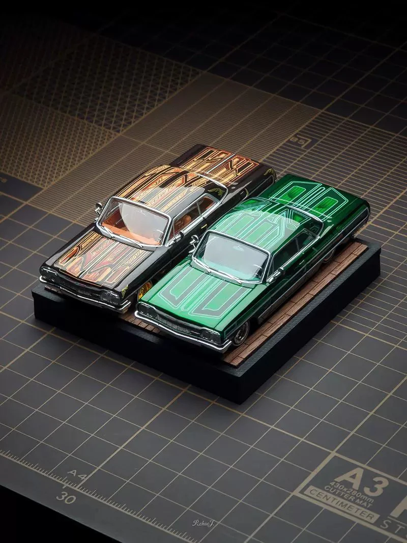 97M Model 1/64 Scale 1964 Impala SS Lowrider Bounce Car Alloy Car Model Classics Adult Souvenir Gift Static Display