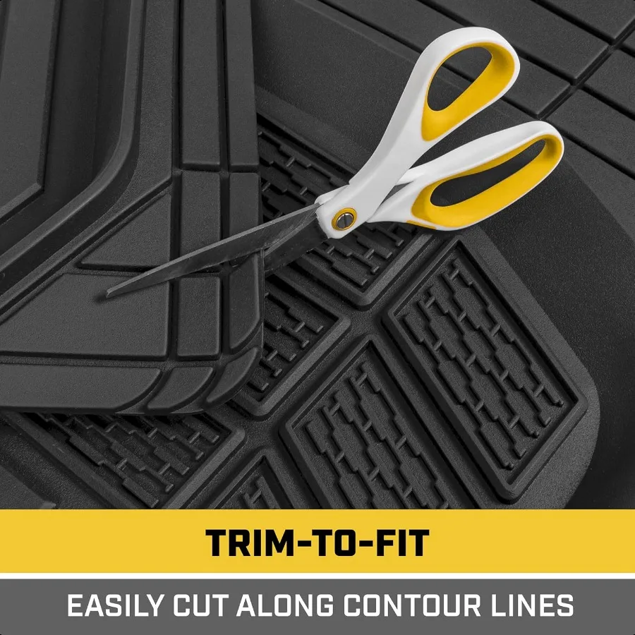 ® CAMT9013 3 قطع من سجادات الأرضية المطاطية ذات الأطباق العميقة شديدة التحمل مناسبة لسيارة شاحنة SUV وVan حماية إجمالية لجميع الأحوال الجوية Dur #5