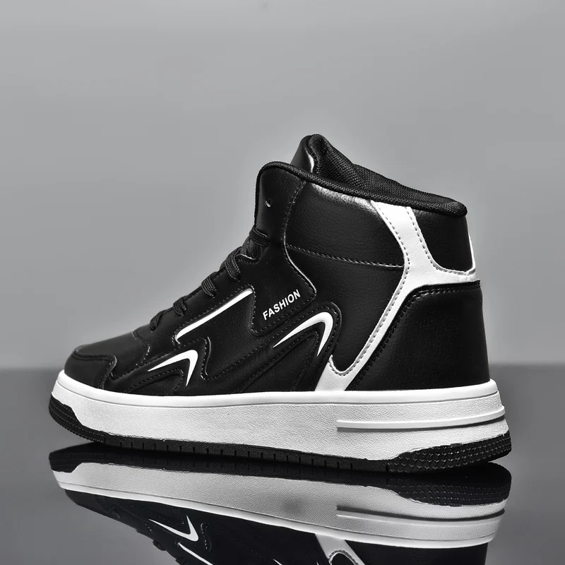 Merk Heren High-Top Sneakers Casual Jongens Basketbalschoenen Antislip Tennisschoenen Comfortabele Lederen Sportschoenen Unisex Sneakers