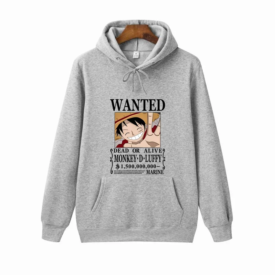 New Cartoon Anime One Piece Winter Manga Hoodie Men Casual Streetwear Luffy Cool Zoro Sweatshirt Graphic Hip Hop Hoody Unisex