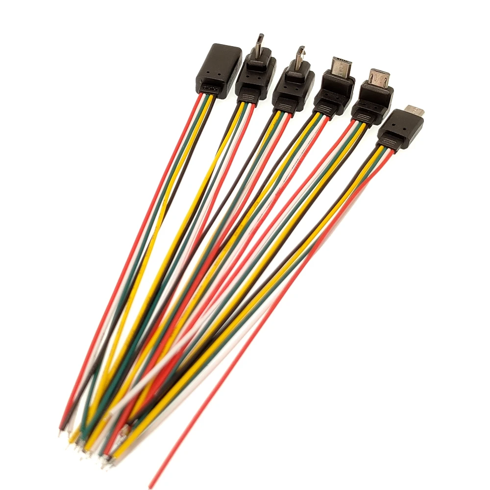 Ultra small model DIY Android MICRO USB data cable single head tin plated wire four core 5-core circuit soldering wire