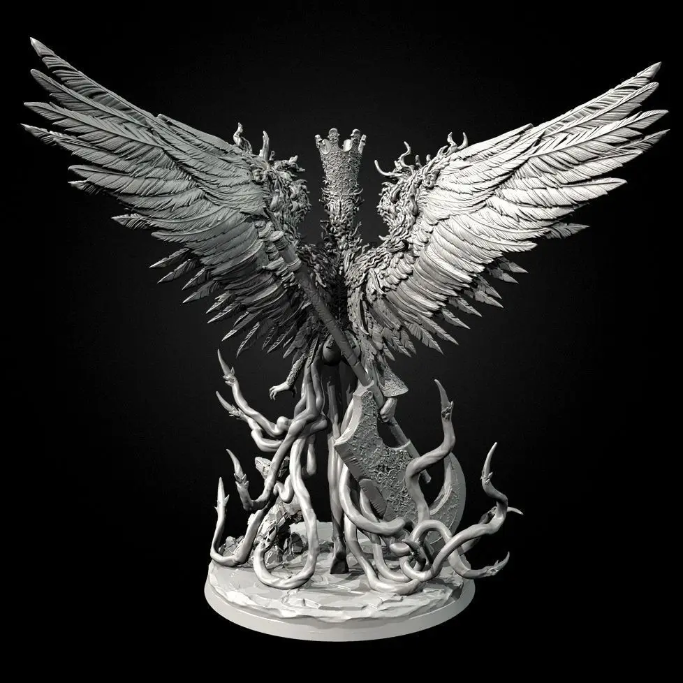 50 mm gesichtslose Königin Zarell, weißes Modell, Montage, Miniaturen, 3D-DIY-Färbung, Basteln, Geschenke für Männer und Frauen – Detail 9