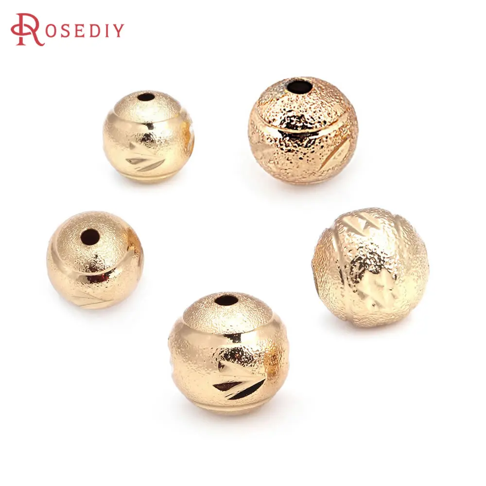 حبات فاصلة مطلية بالذهب عيار 18 قيراط ، سوار ، إكسسوارات مجوهرات تصنعها بنفسك ، 5 حبات ، 6 من من من من النحاس الأصفر ، 8: 10: 10 ، جودة عالية #1