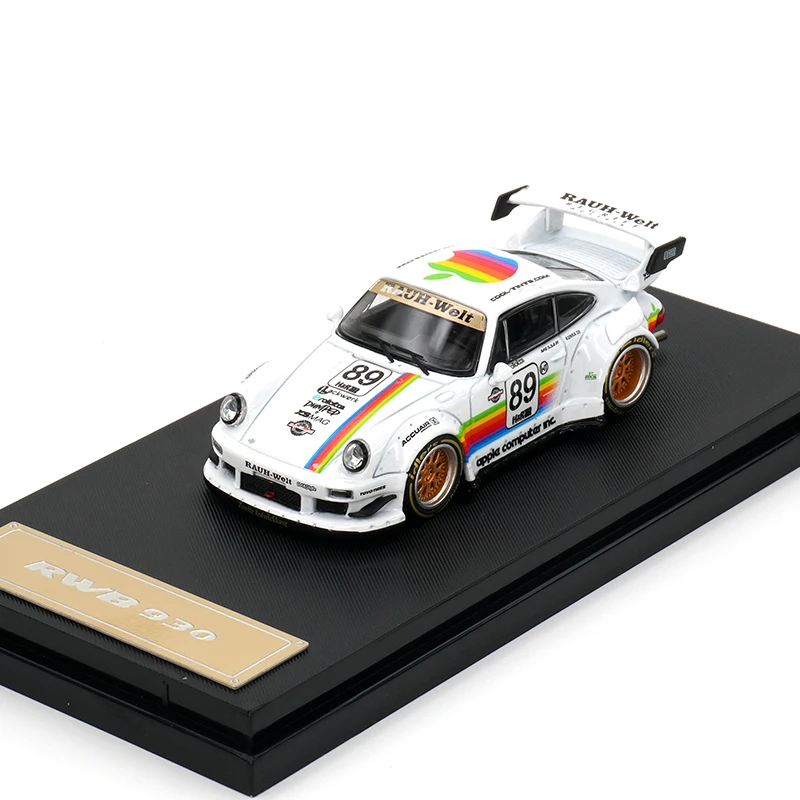 

Звезда 1:64 RWB 930 GT Widebody White Apple, литая под давлением диорама, коллекция моделей автомобилей, миниатюрные игрушки
