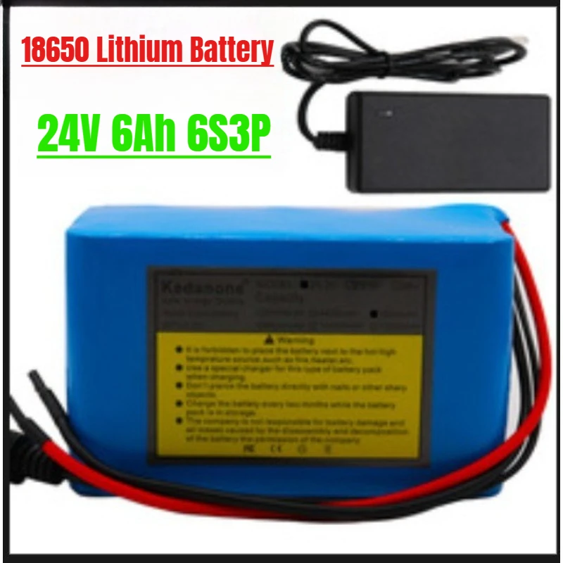 

24V 6Ah 6S3P 18650 Lithium Battery 25.2v Electric Bicycle