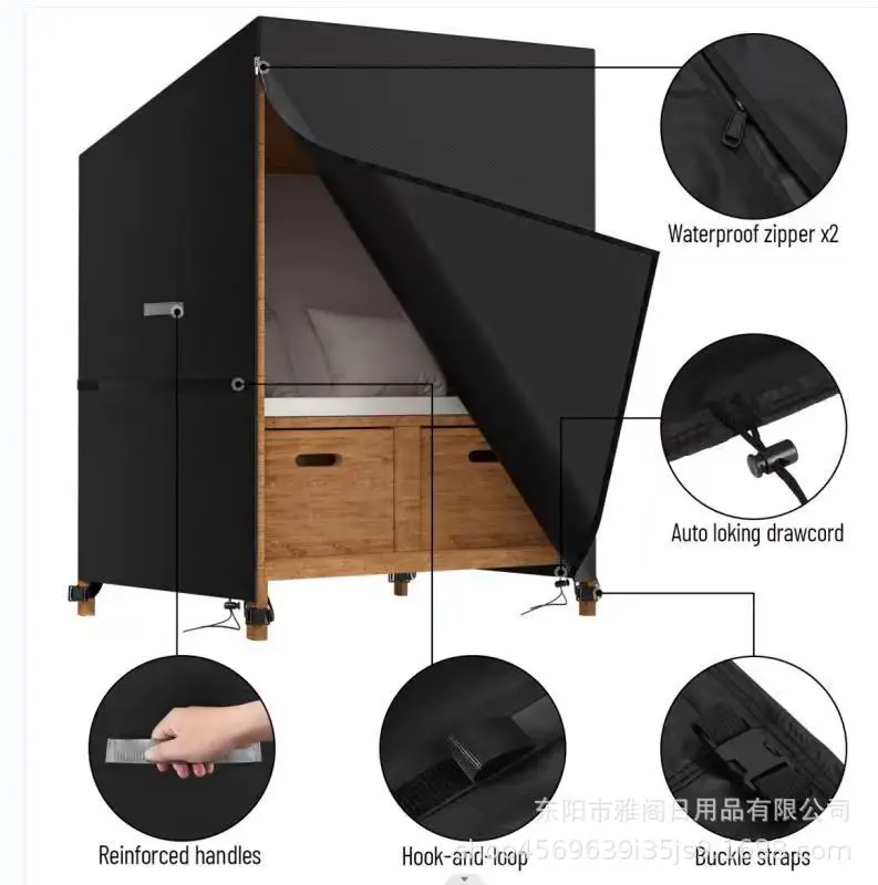 Outdoor Swing Cover Rain and Sun Protection Furniture Dust Cover 210D Oxford Cloth Rocking Chair Cover Thickened Household