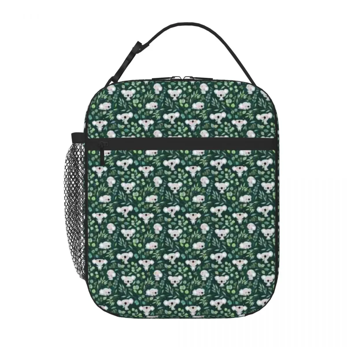 Bestselling Koala And Eucalyptus Pattern Green Industrial Style Food Cooler Bag Pet Snack Carry Student Lunch Bag