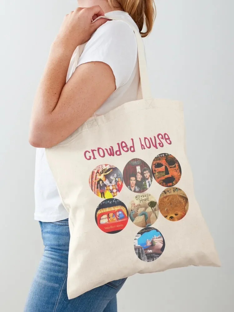 Crowded House t shirt Crowded House Tee and Tote great shopping Canvas Tote shopper bag woman ecological bags Tote Bag