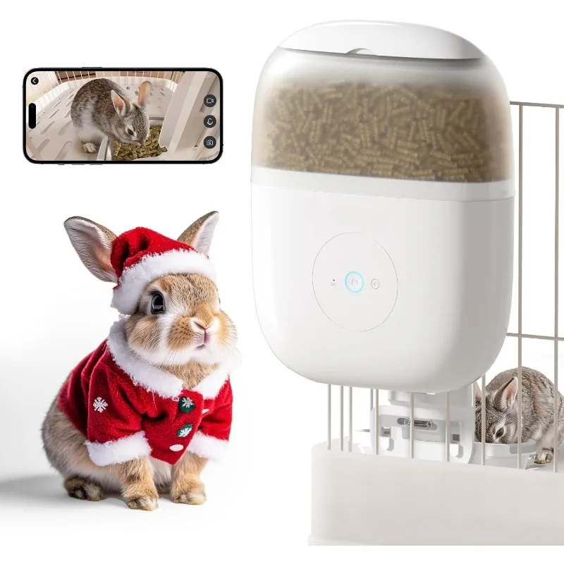 home.Hanging Automatic Rabbit Feeder with 1080P Camera,  Cats, Guinea Pigs, Chinchilla and Hedgehog