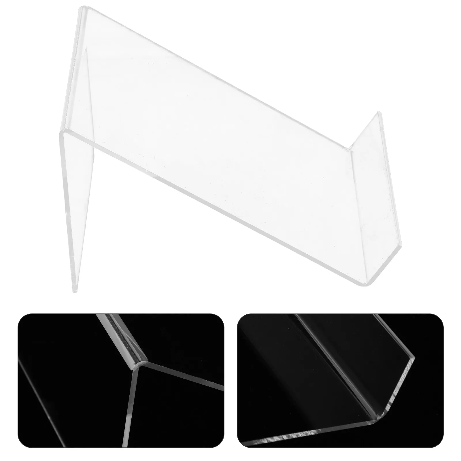 Clear Acrylic Phone Stand Transparent Elevated Desktop Holder Wide Base for Office Home Restaurant Hotel