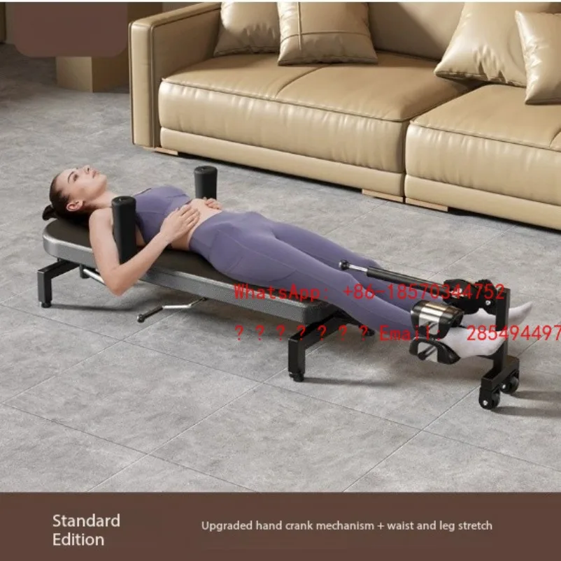 L  Cervical and Lumbar Stretching Machine Traction Device Spinal Column Stretching Fitness Leg Handstand Machine Soothing Bed
