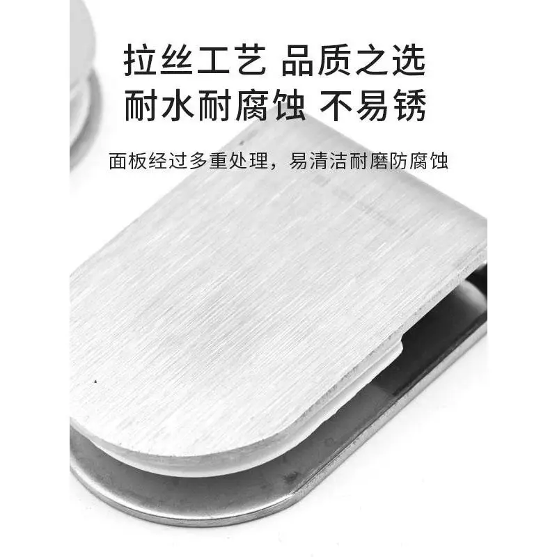 

10Pcs201-304 stainless steel glass clip fish mouth clip 90 ° 0 ° clip handrail accessories bathroom partition bracket glass clip