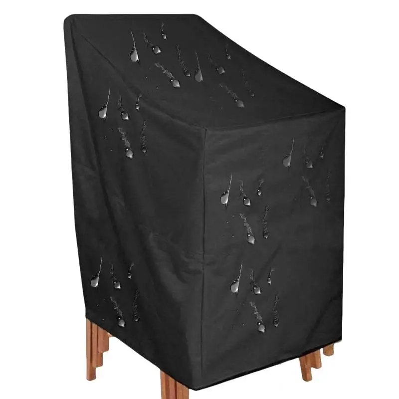 Stacked Chair Dust Cover Storage Bag Rain Dustproof Waterproof Chair Sofa Protector Cover For Outdoor Garden Furniture Cover