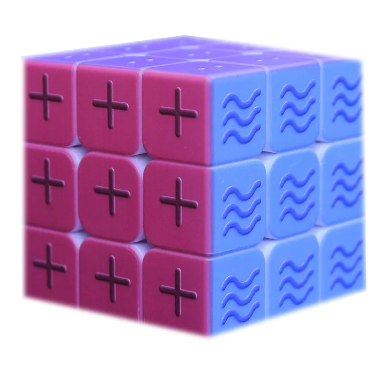 3X3X3 Geometrische Braille Vingerafdrukken Magische Kubus Uv Print Puzzel Kubus Geometrie Magico Cubo 3X3 voor Kinderen