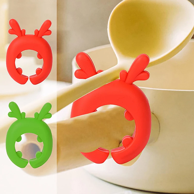 Anti-scalding Pan Side Scoop Clamp Cooking Utensils Heat-resistant Shovel Fixing Clip Home Gadgets Spoon Scoop Holder